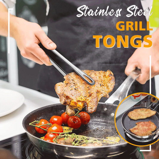 💪Stainless Steel Grill Tongs - The Best Cooking Tool🔥