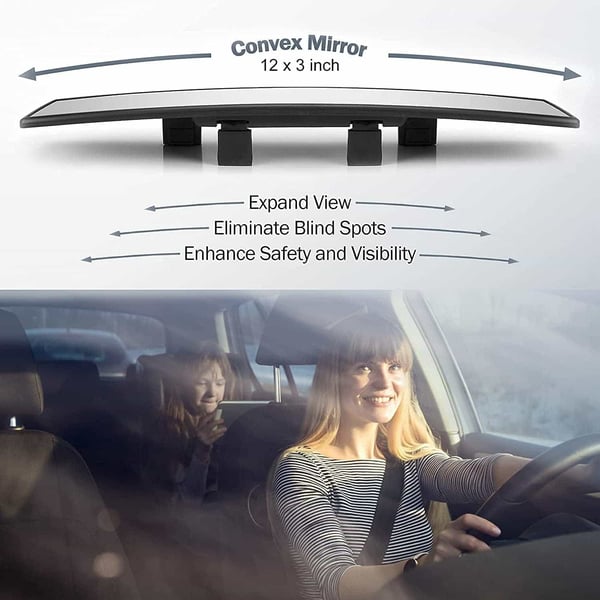 Universal Interior Clip On Panoramic Rearview Car Wide Angle Mirror