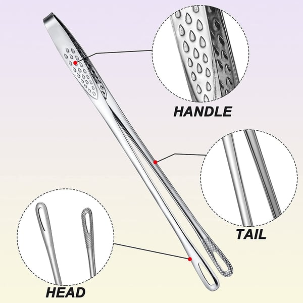 💪Stainless Steel Grill Tongs - The Best Cooking Tool🔥