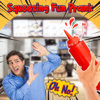 Cithway® Squeeze-Surprise Ketchup Prank Bottle